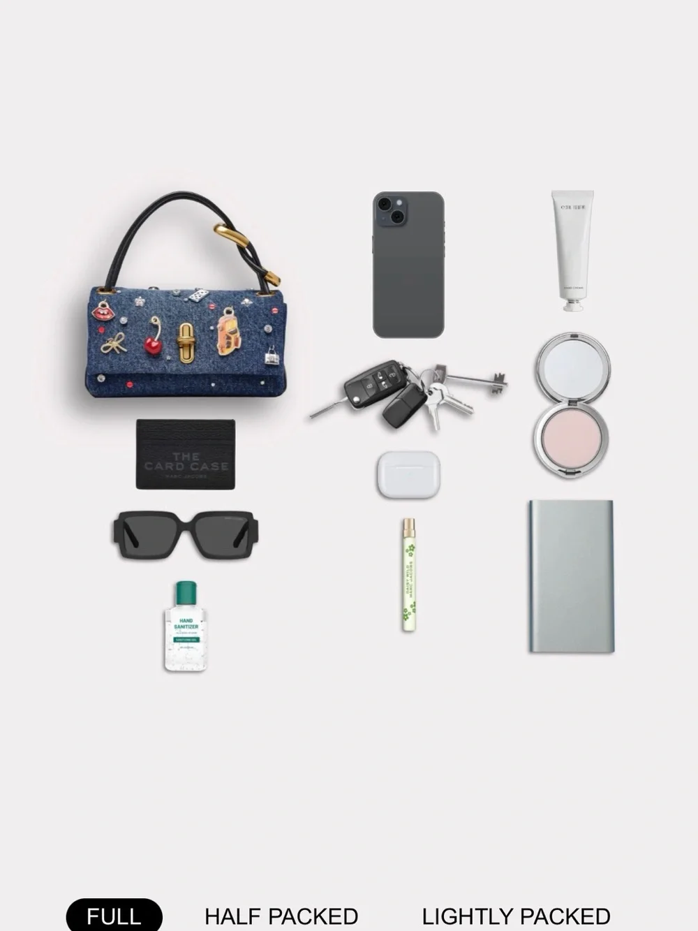 Marc Jacobs THE TRINKET CHARM DENIM MINI DUAL BAG - Picture 5 of 6